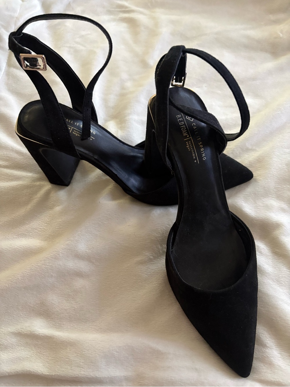 Call it Spring Vegan Leather Chunky Heel